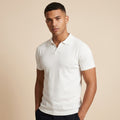 Mens V-Neck Short Sleeve Knit Polo Shirt