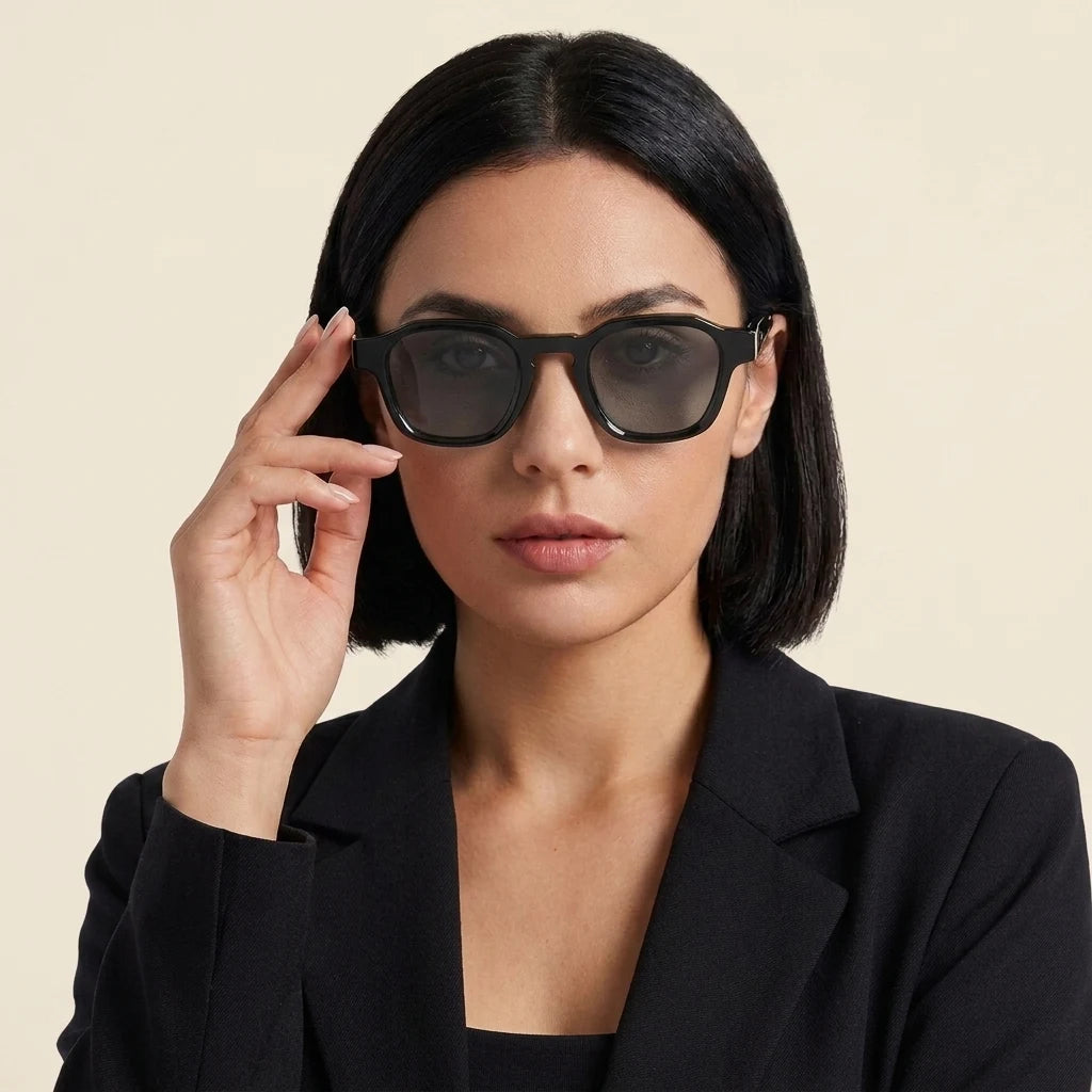 TS-V2 Black Frame Gray Lens - female