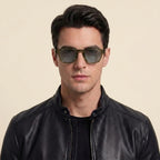 TS-V2 Olive Green Frame Light Gray Lens - male